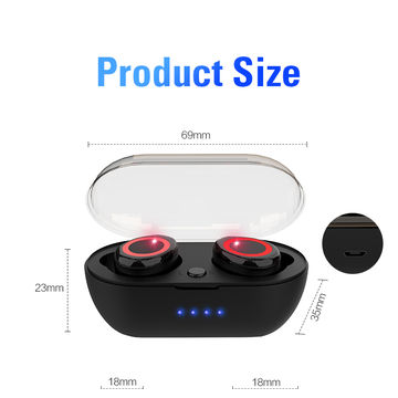 Factory New Bluetooth Headphones, Double Side Phone Talk TWS Earbuds